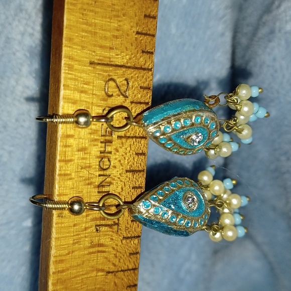 Vintage enameled earrings. - Picture 2 of 7